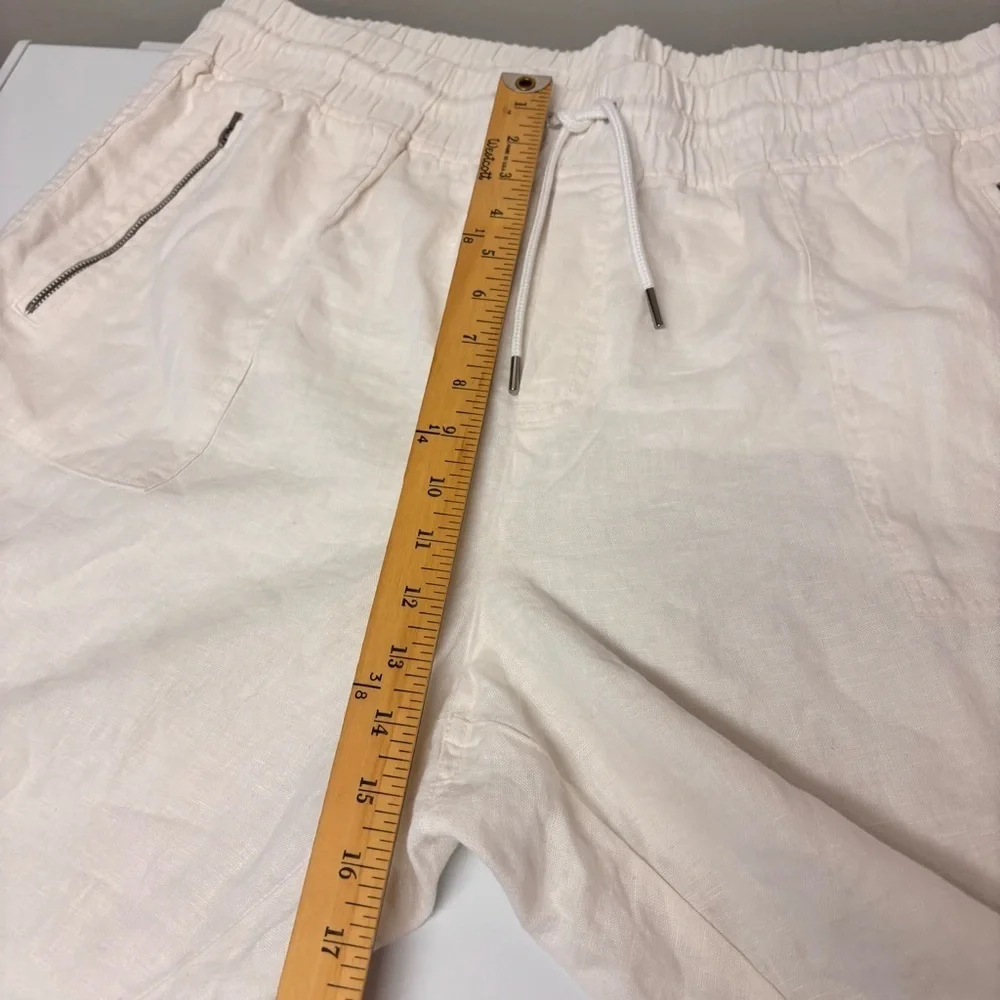 Athleta Cabo Linen Jogger White Pants Women’s Size 22 NEW
